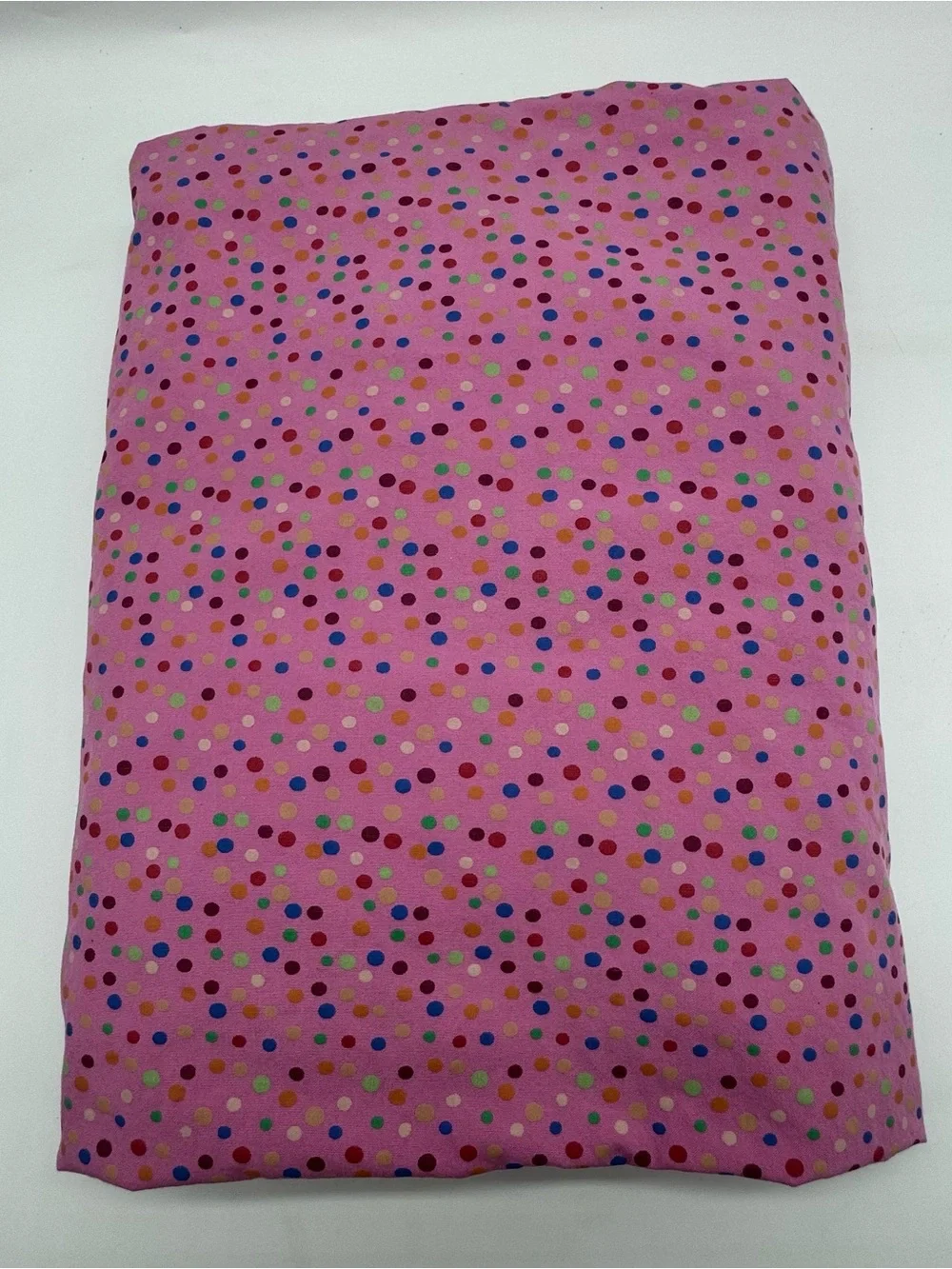 Land of Nod Pink Polka Dot Crib Sheet